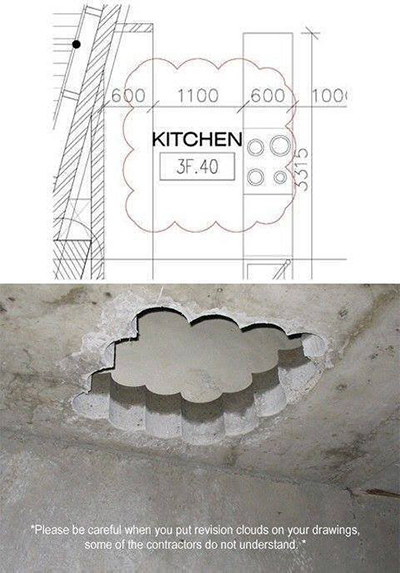 revision cloud in AutoCAD mistake funny