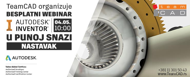 TeamCAD Besplatni webinar - Inventor u punoj snazi