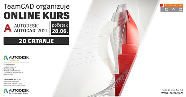 TeamCAD Online kurs AutoCAD 2D crtanje 