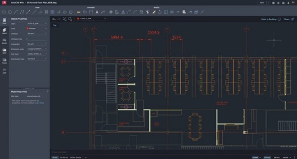  AutoCAD na mreži prikazuje tipičan DWG dokument.